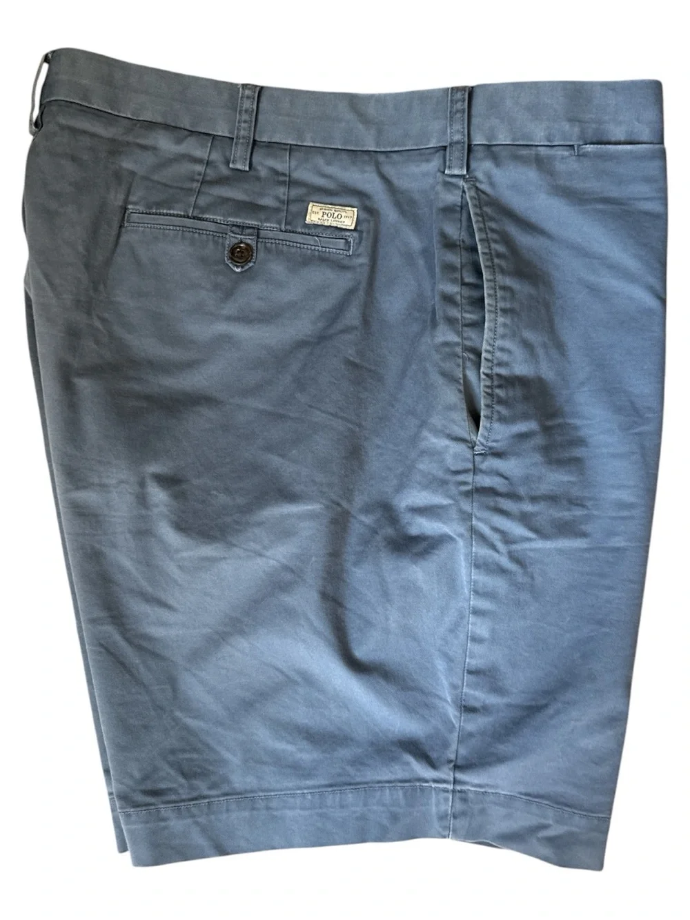 Polo Ralph Lauren Shorts Mens 42  Navy Blue Chino Stretch Classic Fit 7 In